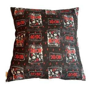 NEW AC/DC Black & Red Rock Band Accent Pillow "Highway To Hell" 15x15